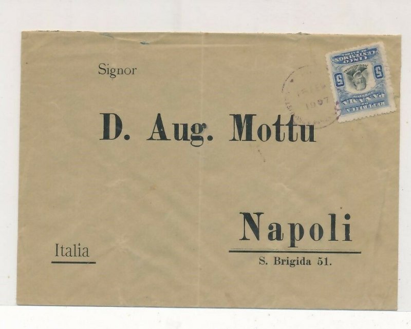 D174412 Panama Cover 1907 Napoli Italy