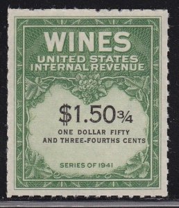 RE195 Nice mint wine stamp cv $ 50 ! see pic !