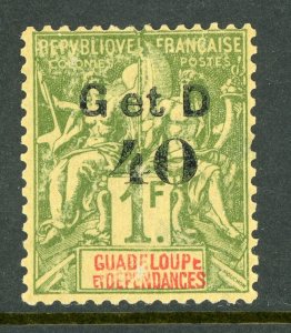 Guadeloupe 1900 French Colony 40¢/1 Franc Carmine SG #56 Mint D983