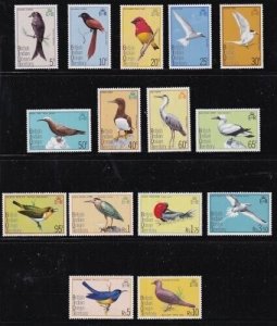 Album Treasures BIOT Scott # 63-77 Birds of BIOT  Mint NH