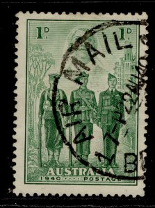AUSTRALIA GVI SG196, 1d green, FINE USED. Cat £50.