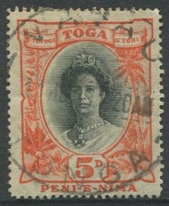 Tonga 1921 SG60 5d Queen Salote #1 FU