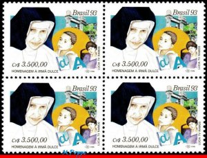 2398 BRAZIL 1993 SISTER IRMA DULCE, FAMOUS PEOPLE, RELIGION, MI# 2510, BLOCK MNH