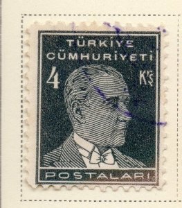 Turkey 1931-38 Early Issue Fine Used 4k. 093006