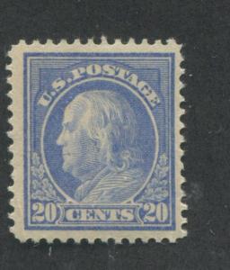 1914 US Stamp #419 20c Mint Hinged F/VF Disturbed Original Gum