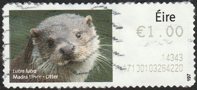 Ireland 2014 1euro Otter Lutra lutra USED-VG-NH.