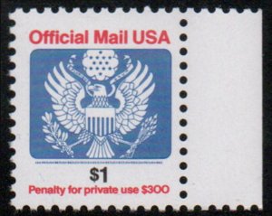 US #O161 $1.00  SUPERB mint never hinged,  SUPER RARE, a tough stamp to find,...