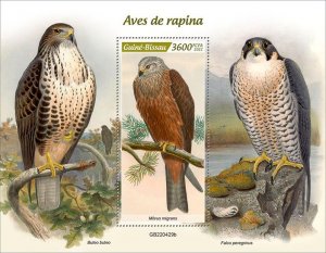 GUINEA BISSAU - 2022 - Birds of Prey - Perf Souv Sheet - Mint Never Hinged