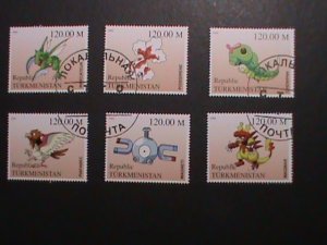 TURKMENISTAN -2000 LOVELY FAMPOUS POKEMON CTO FANCY POSTAL CANCEL VERY FINE