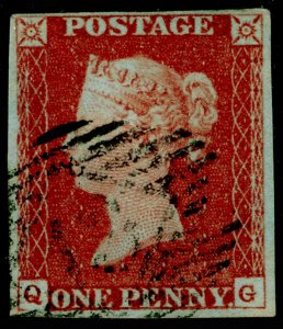 SG8, 1d red-brown PLATE 67, FINE USED. Cat £32. QG 