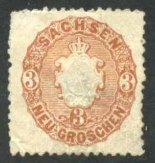 German States-Saxony Scott 19 - Unused FH - SCV $4.50