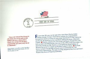 USPS CEREMONY PROGRAM 2531 US Flag on Parade