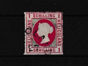 Heligoland QV 1867 1 Schilling Cat £200 SG2u VFU BP14701