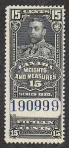Canada 1930 Weights & Measures(# FWM62) MNH