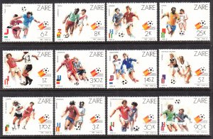 Zaire 1058-1069 Soccer MNH VF