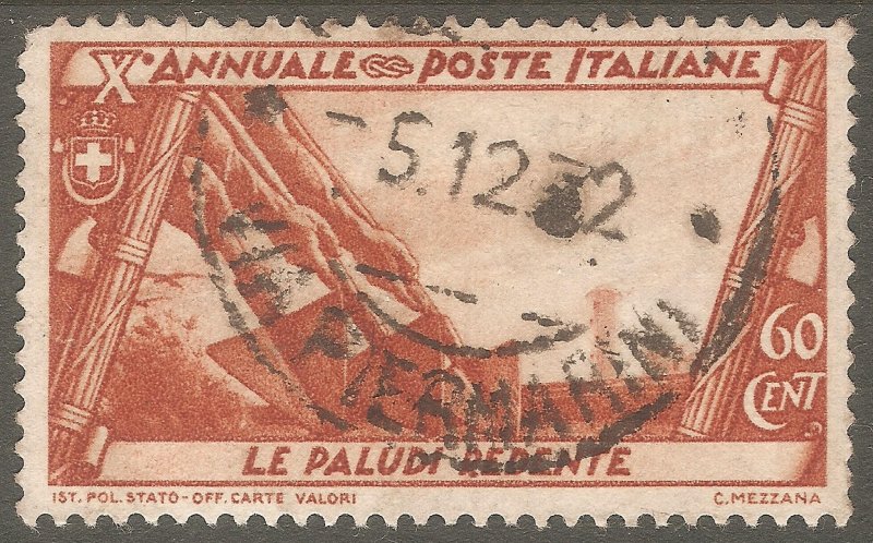 ITALY Sc# 298 USED F Hand w Spade 60 cent