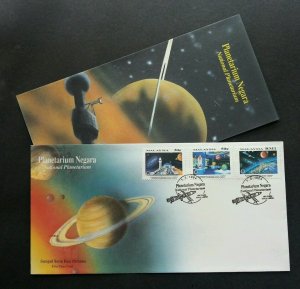 Malaysia National Planetarium 1994 Space Planet Earth Solar (stamp FDC) *rare