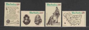 BARBADOS #463-466 1977 CHARTER 350TH ANNIV. MINT VF NH O.G 