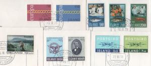 ICELAND. 1971.  Year set on  a FDC cover. (5). Fa: 487/96...