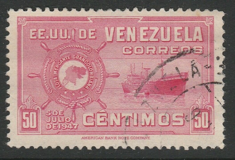 Venezuela 1948-50 50c used South America A4P53F61