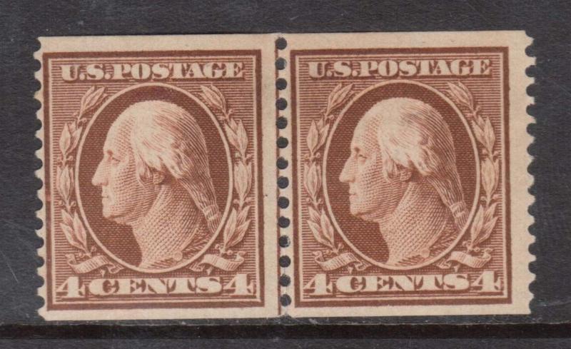 USA #354 Mint Line Pair **With Certificate**