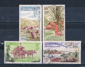 Laos C35-38 Used set Tourism 1960 (MV0255)