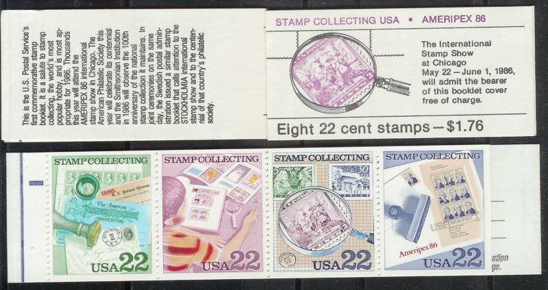 BK # 153 - Scott # 2201a - AMERIPEX 86 - 8 (22 Cent) Stamp Booklet - NH - MINTd