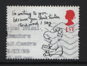 Great Britain  #1649 used  1996  greeting cartoons 1st  I`m writing to you