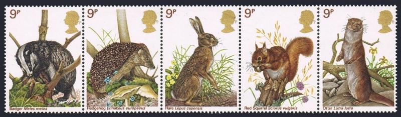 Great Britain Sc#816-820a Wildlife protection (1977) MNH