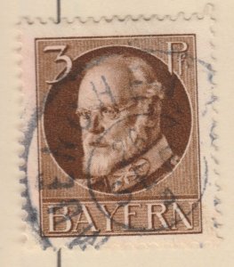 BAVARIA 1914-20 3pf King Ludwig III Used Stamp A29P8F31489-