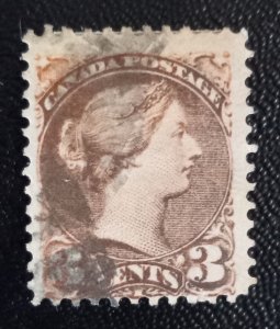 Canada 37b Used F-VF (Copper) Small Queen 1870