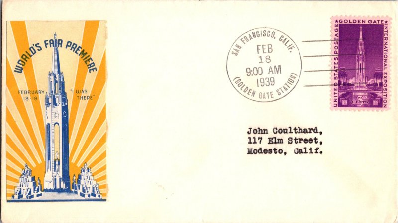United States, California, World's Fair, United States First Day Cover