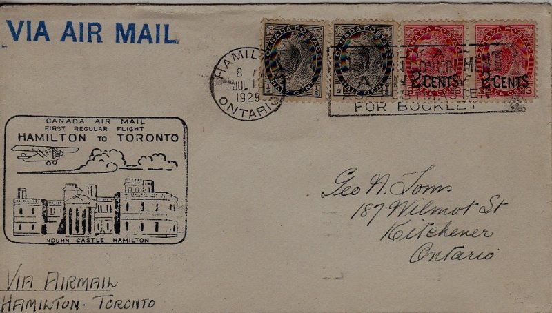 Canada airmail cover 8.7.29