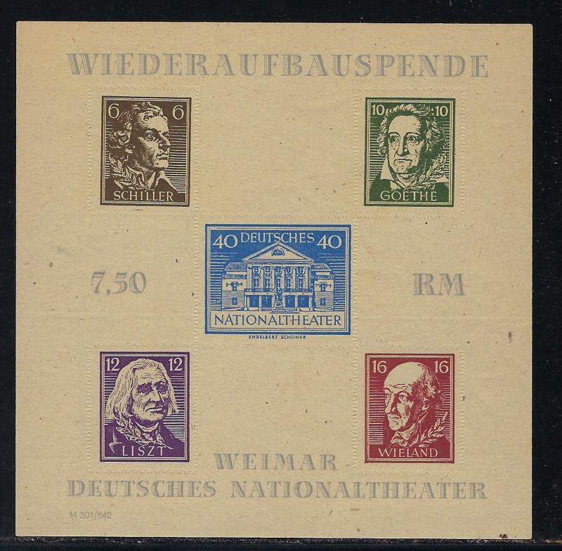 DDR under russian occupation Scott # 16N9f, mint nh, s/s, exp. h/s