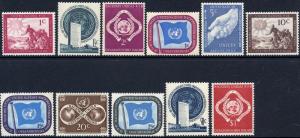 1-11 United Nations 1951 First Set MNH