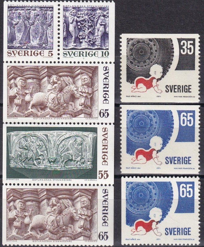 Sweden #895a, 896-8  F-VF Unused CV $3.95  (Z6226)