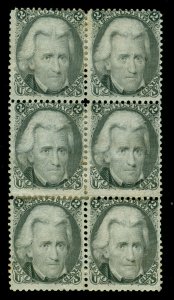 MOMEN: US STAMPS #73 BLOCK MINT OG H LOT #70287