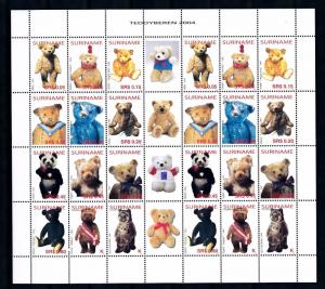 [SUV1239] Surinam Suriname 2004 Toys Teddy bears Miniature Sheet with tab MNH