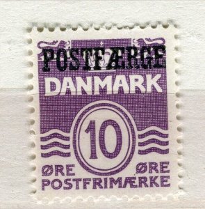 DENMARK; 1930s-40s early Ferry Post Stamp POSTF AERGE Optd. fine Mint value