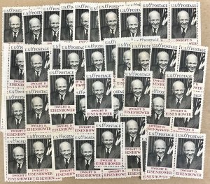 1383   Dwight D. Eisenhower, President   100  MNH 6 c stamps FV $6.00  1969