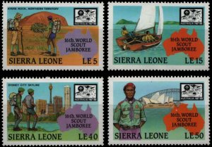 Sierra Leone 1987 MNH Stamps Scott 924-927 Scouting Scouts Sport Sailing Opera