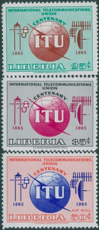 Liberia 1965 SG917-919 ITU set MNH