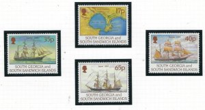 South Georgia 194-97 MNH Larsen First Voyage to South Georgia (fe8296)