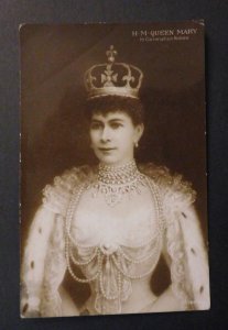 1911 Royalty Postcard Cover Gosport HM Queen Mary Coronation Robes England