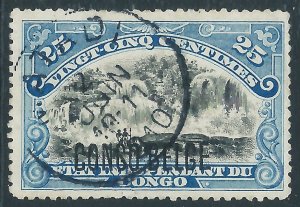 Belgian Congo, Sc #34, 25c Used