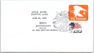 U.S. SPECIAL EVENT CANCELLATION BICENTENNIAL OF OUR NATION'S SYMBOL APPLE RIVER