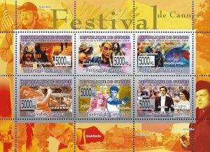 Guinea 2008 MNH -CINEMA- Festival of Cannes. YT 3768-3773, Mi 5977-5981