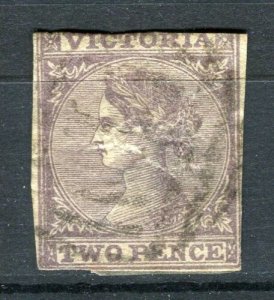 AUSTRALIA; VICTORIA 1860s classic early Perf QV issue used 2d. value 