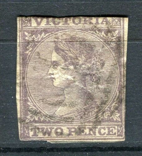 AUSTRALIA; VICTORIA 1860s classic early Perf QV issue used 2d. value 