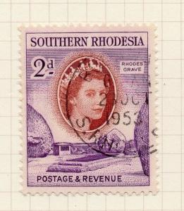 Southern Rhodesia 1953 Early Issue Fine Used 2d. 280567